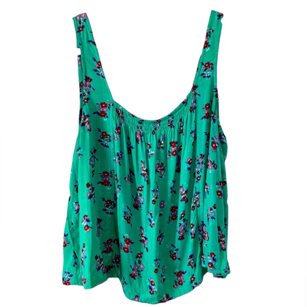 Rounded Scoop Neck Tank w/ Slit Open Back